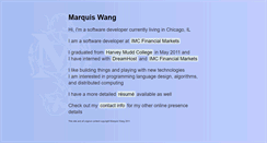 Desktop Screenshot of marquiswang.com