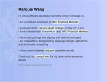 Tablet Screenshot of marquiswang.com